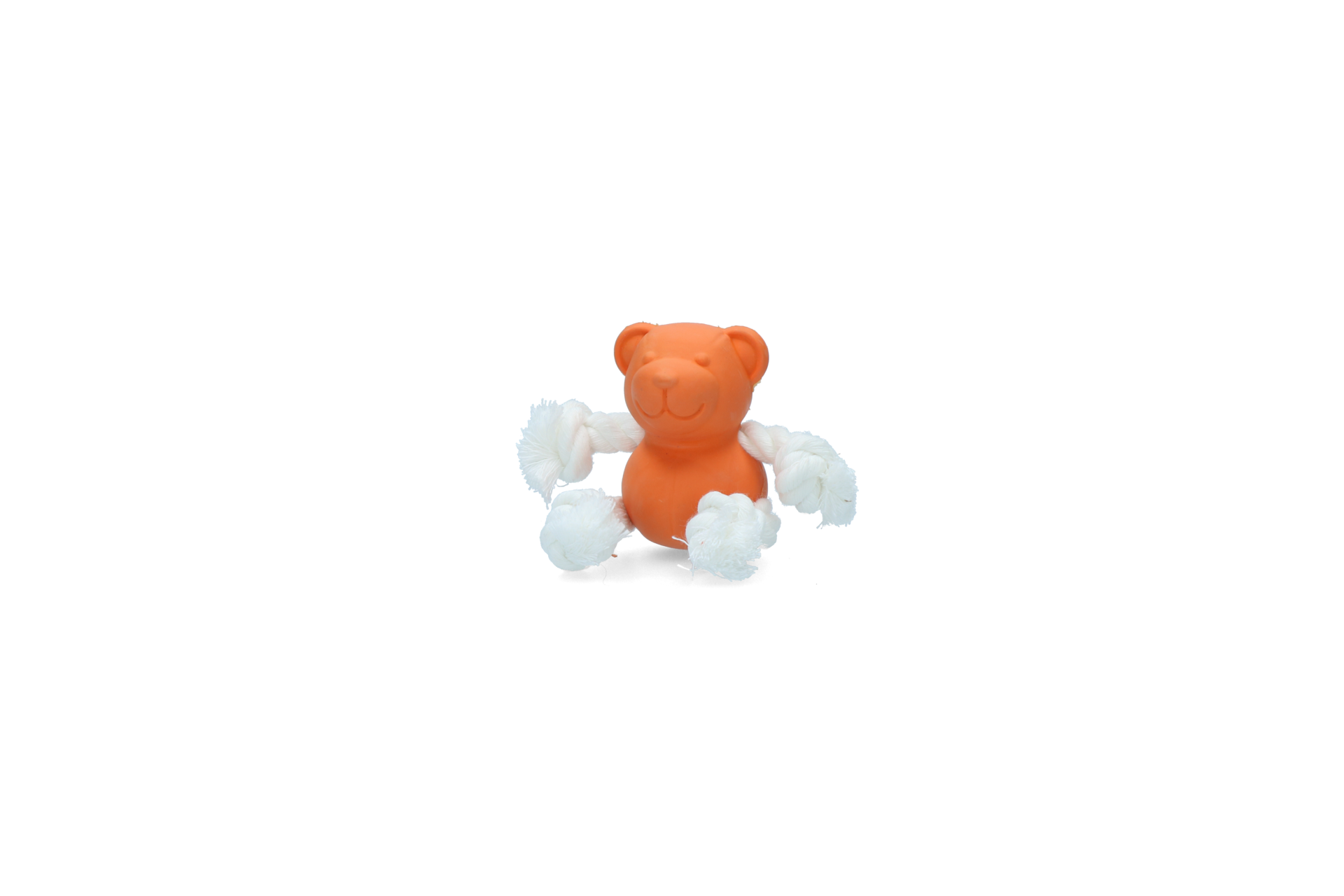 Ursa Minor bear with rope orange dog toy