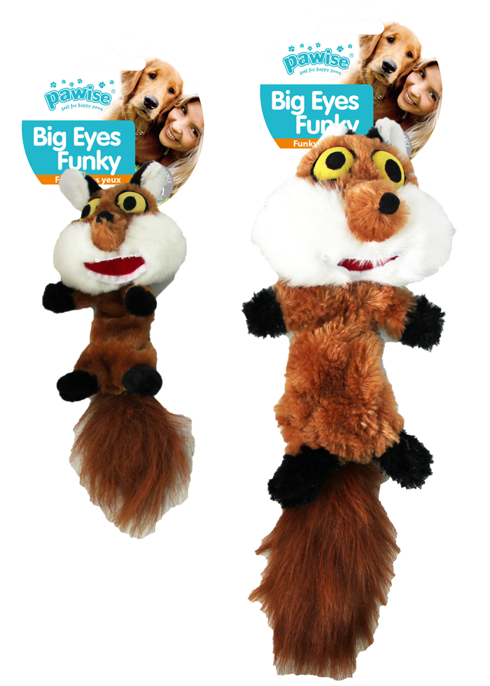 Big-eyed fox 29cm plush dog toy