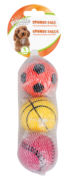 Sponge ball for dogs 6 cm 3dpcs dog toy