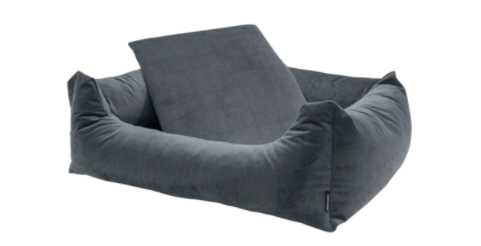 Velour grey dog bed M