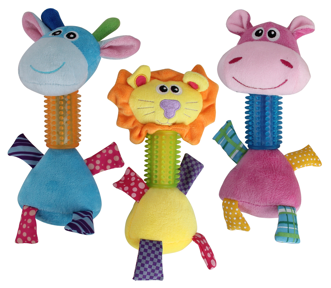 Long neck hippo for puppies 26 cm plush dog toy