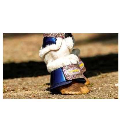 229A Show-time Gold Rush hoofbeat small size burgundy red XS Horse foot protection