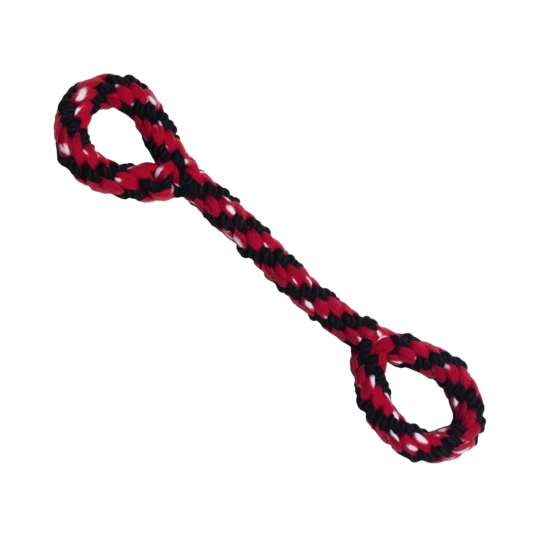 Double ring pull rope 56 cm dog toy rope game