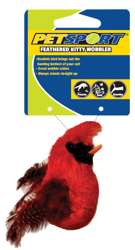 Tollas Kitty Wobbler red cat toy