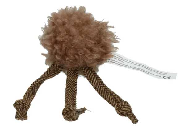 Brown wool cat toy