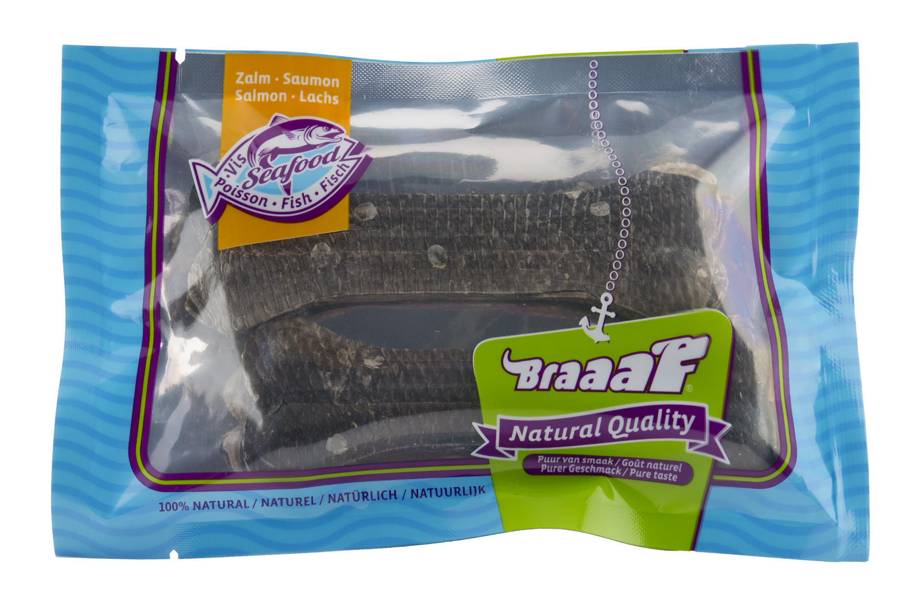 Salmon dog bone 13 cm 2 pieces