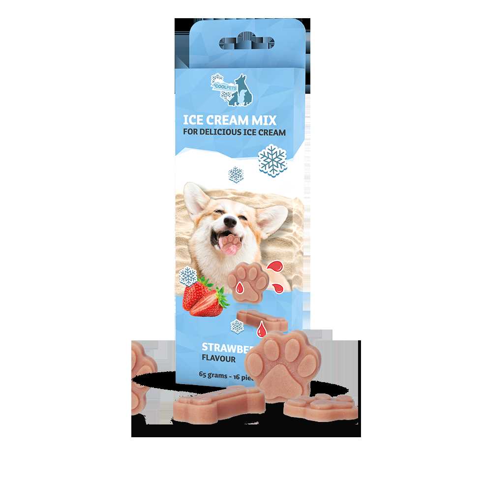 Strawberry ice cream for dogs