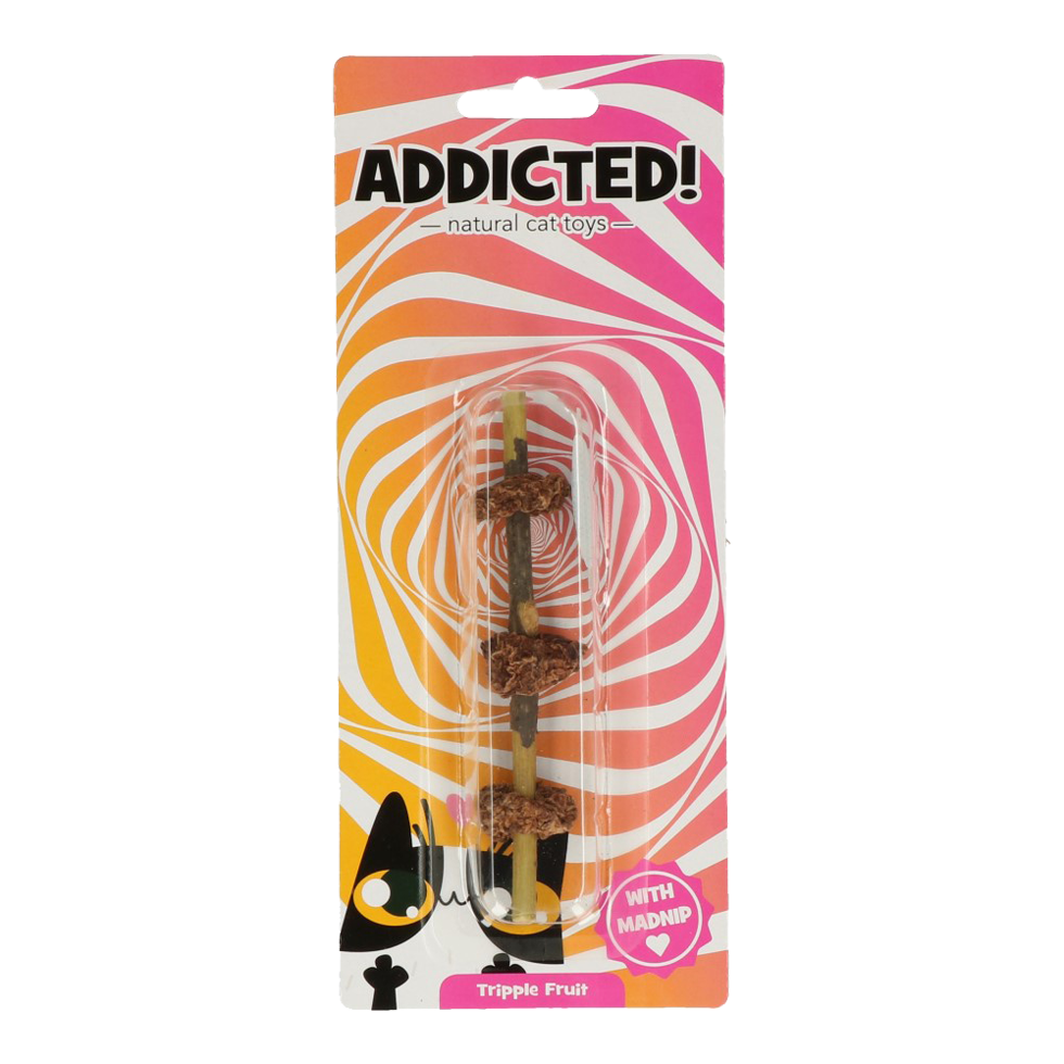 Vertical stick three fruit cat game