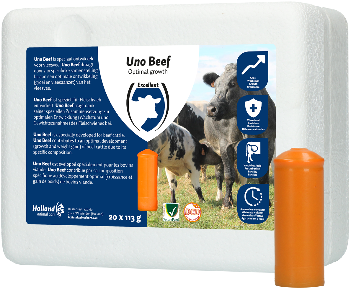 UNO (beef), vitamins and minerals, bovine immune booster, energy