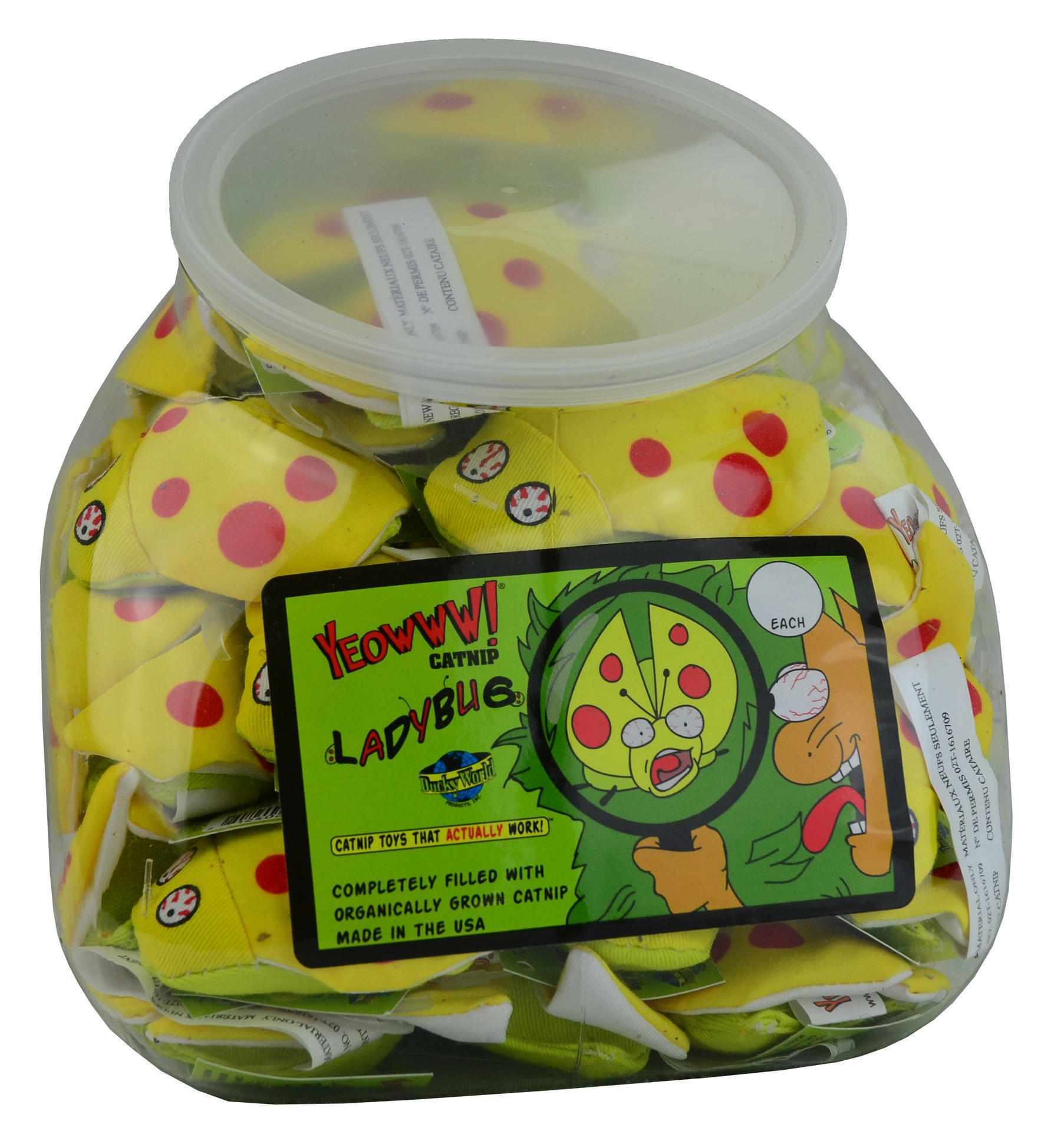 Lady Krinkle Bug (42 Ladybugs filled with catnip) cat toy