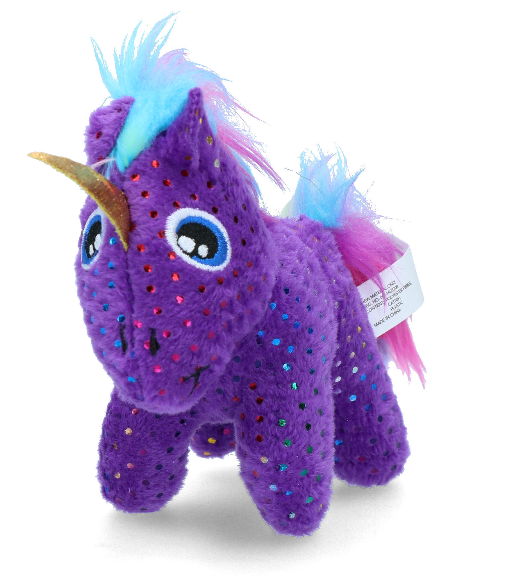 Buzzy cat Unicorn plush cat toy filled with catnip