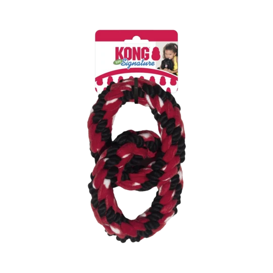 Double ring 26 cm dog toy rope game