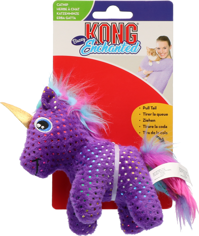 Buzzy cat Unicorn plush cat toy filled with catnip