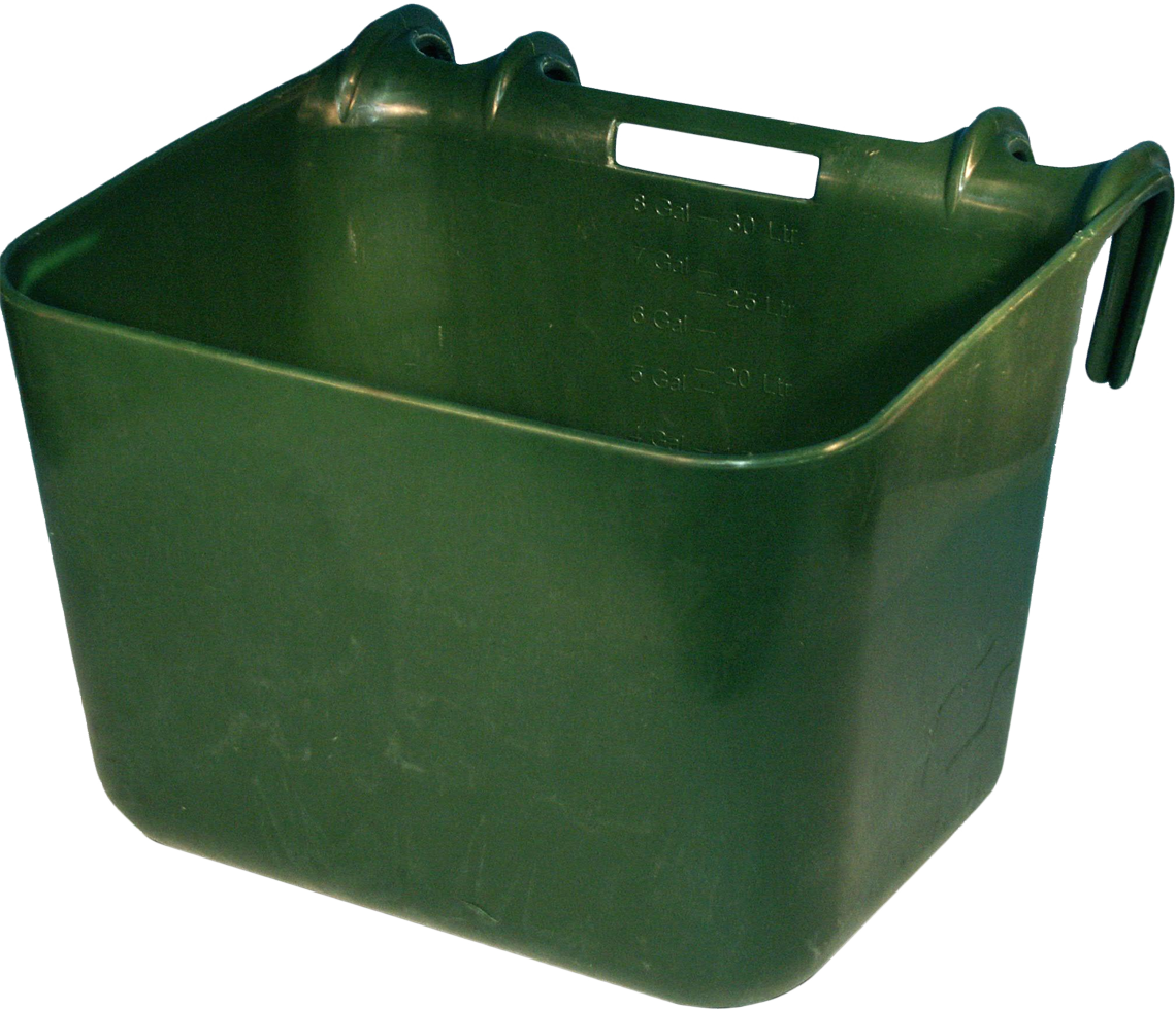 feed trough with hooks green 14 l