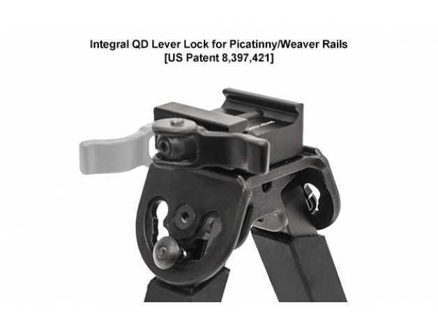 rubber armored QD folding bipod