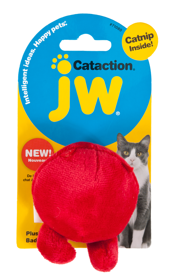 Plush Bad Cuz ball with cat, cat toy