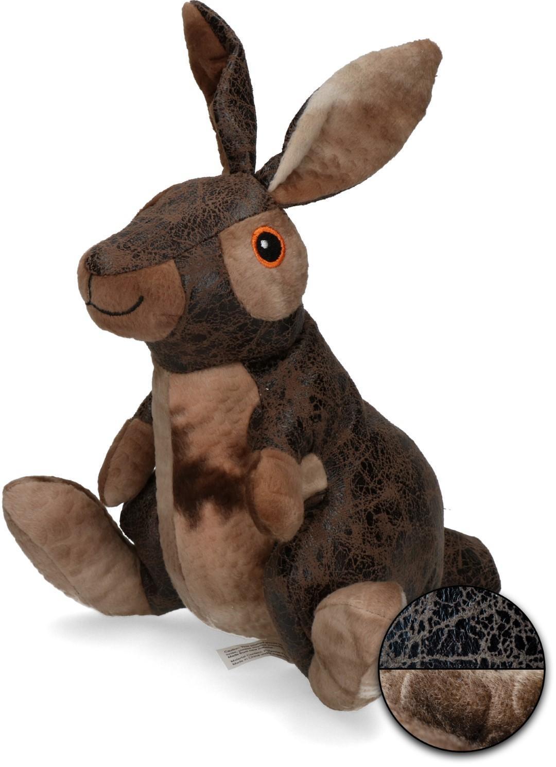 dark brown rabbit soft dog toy