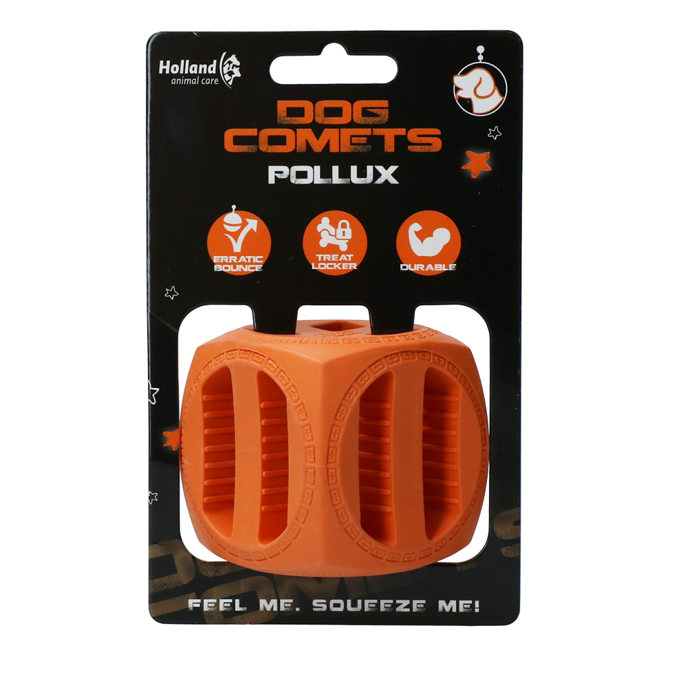 ball pollux orange dog toy