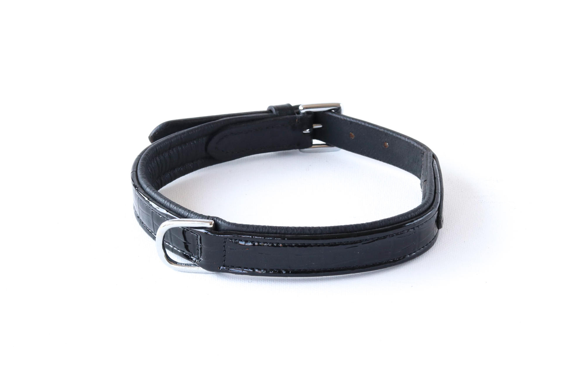 053 dog collar animal pattern leather brown 60 cm special