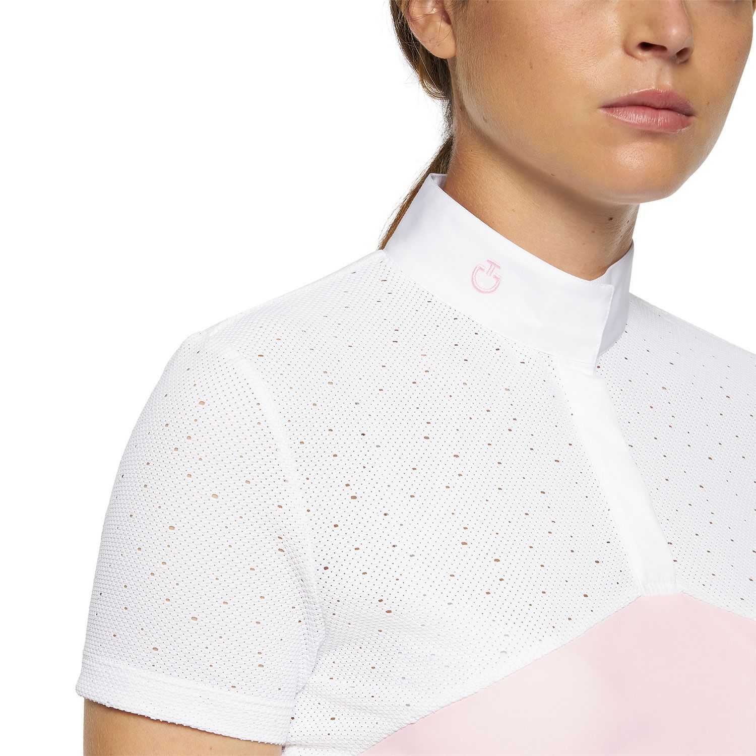 Women's rider  competition shirt perforated inserts