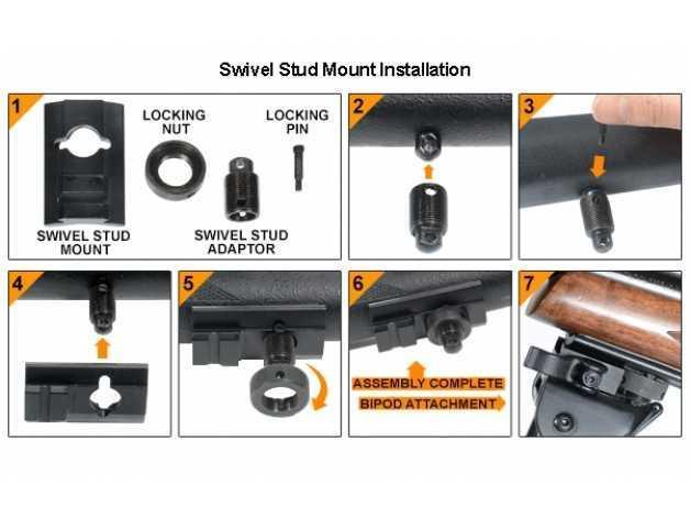 rubber armored QD folding bipod