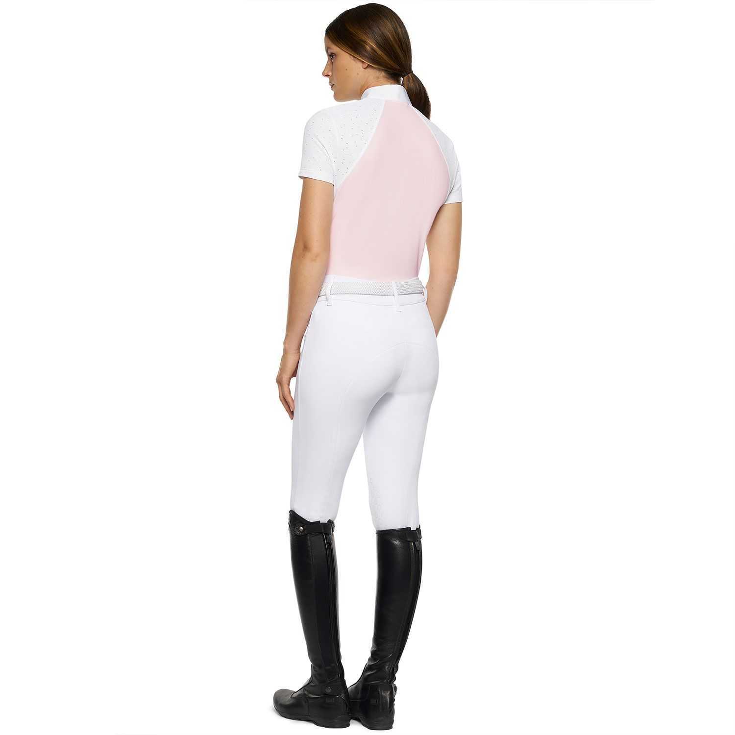 Women's  rider competition shirt perforated inserts
