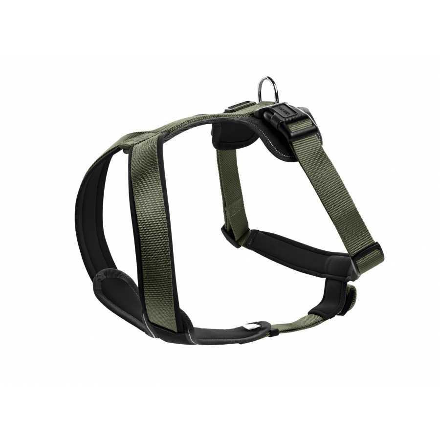 Green and black dog harness XL