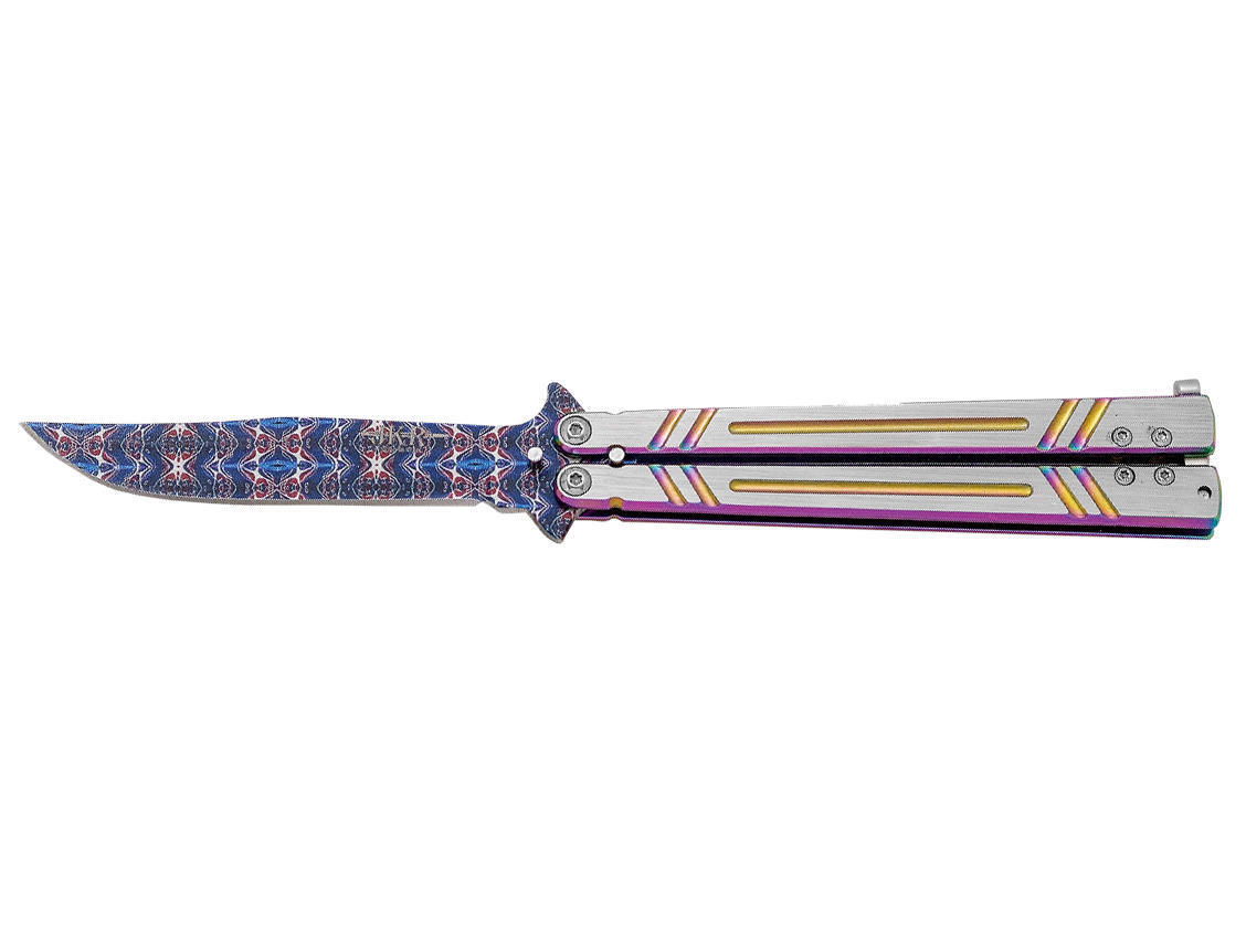 JKR645 ladies rainbow butterfly knife