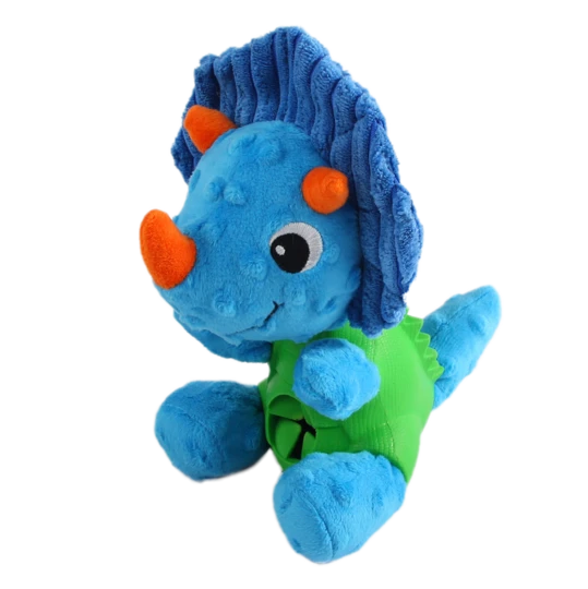 Triceratops dog toy