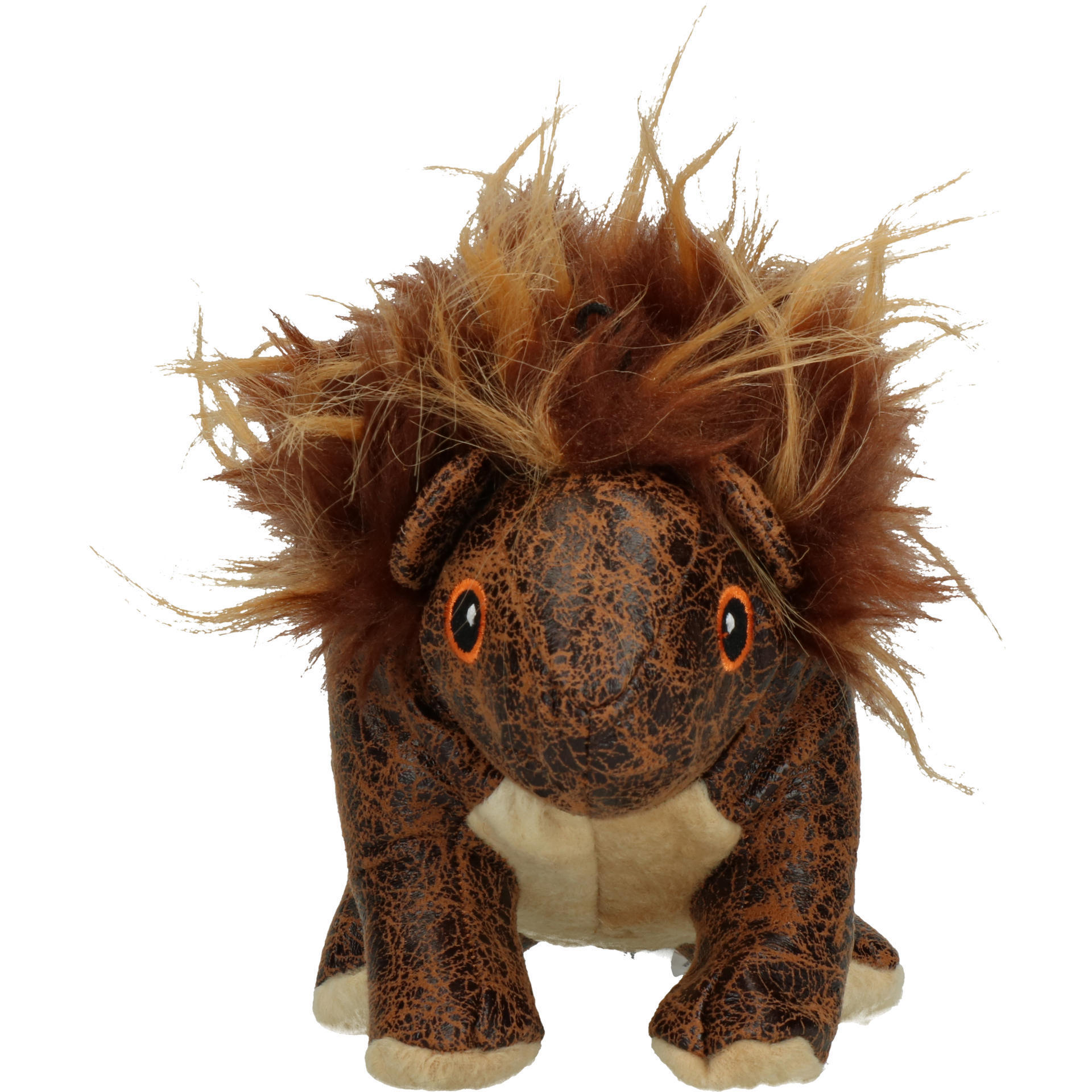 brown badger soft dog toy