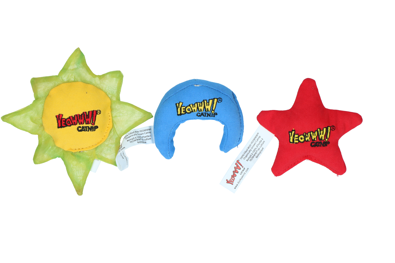 Catnip filled Sun Moon and Stars cat toy