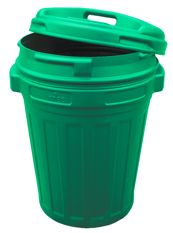 storage bucket with lid green 70 litres