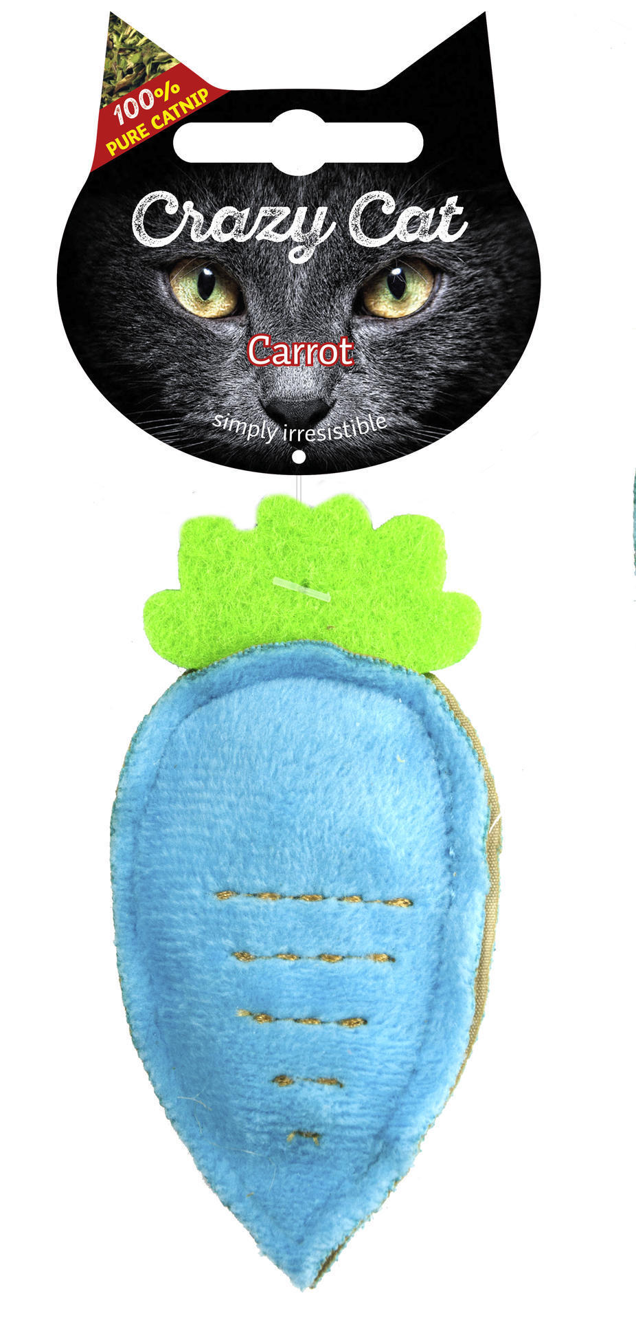 Crazy cat carrot with cat root plush cat toy