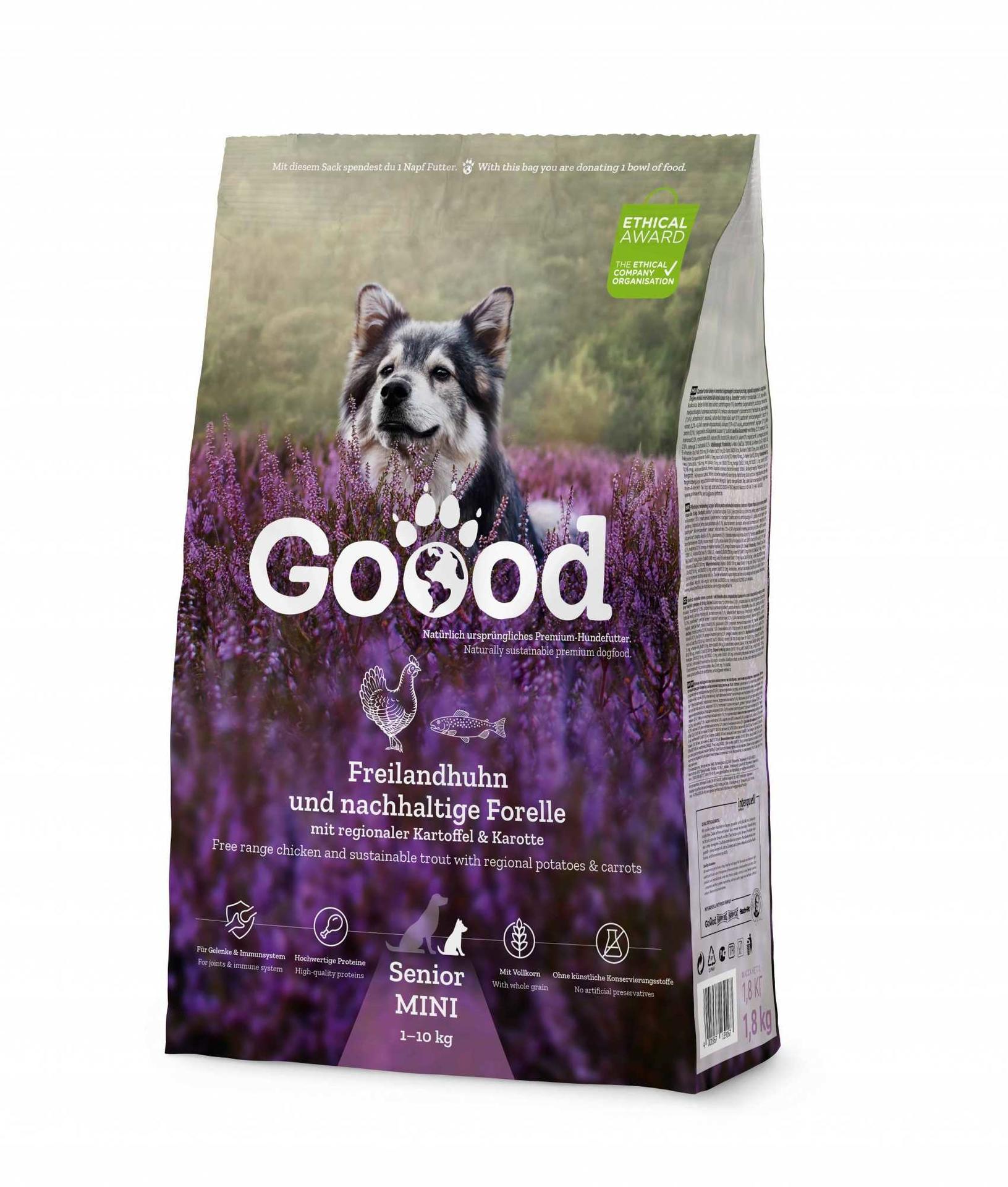 Mini Senior Chicken and Trout 1,8 kg Dry dog food for small dogs