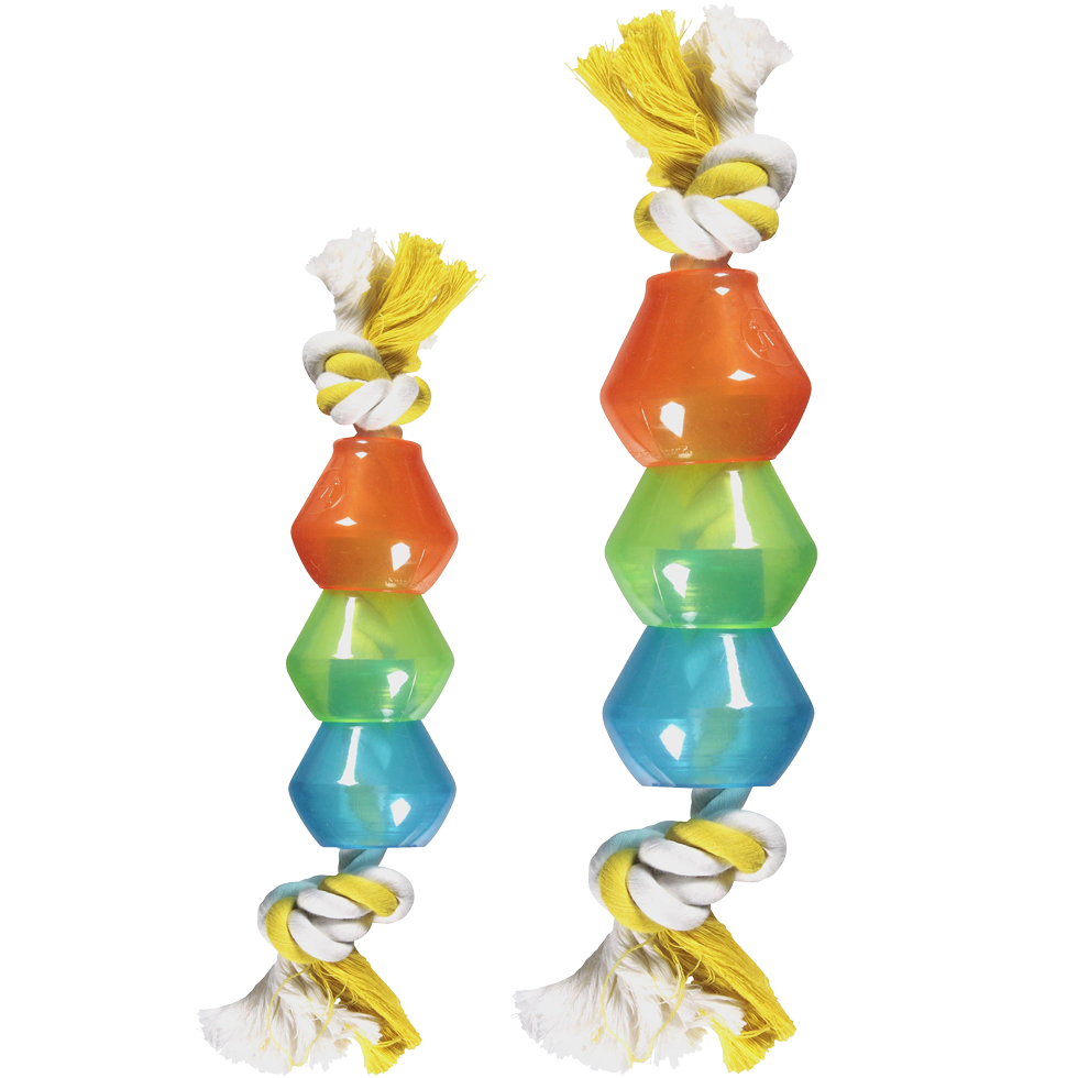 Floss rope and reward wall fillable dog toy S 18-23 cm