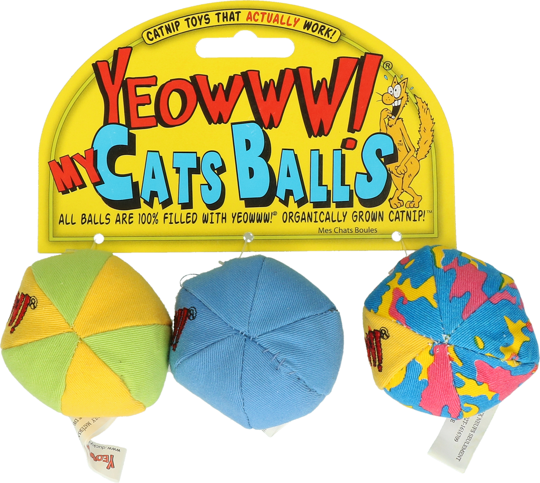 Yeowww My Cats Balls (3 St), cat toy