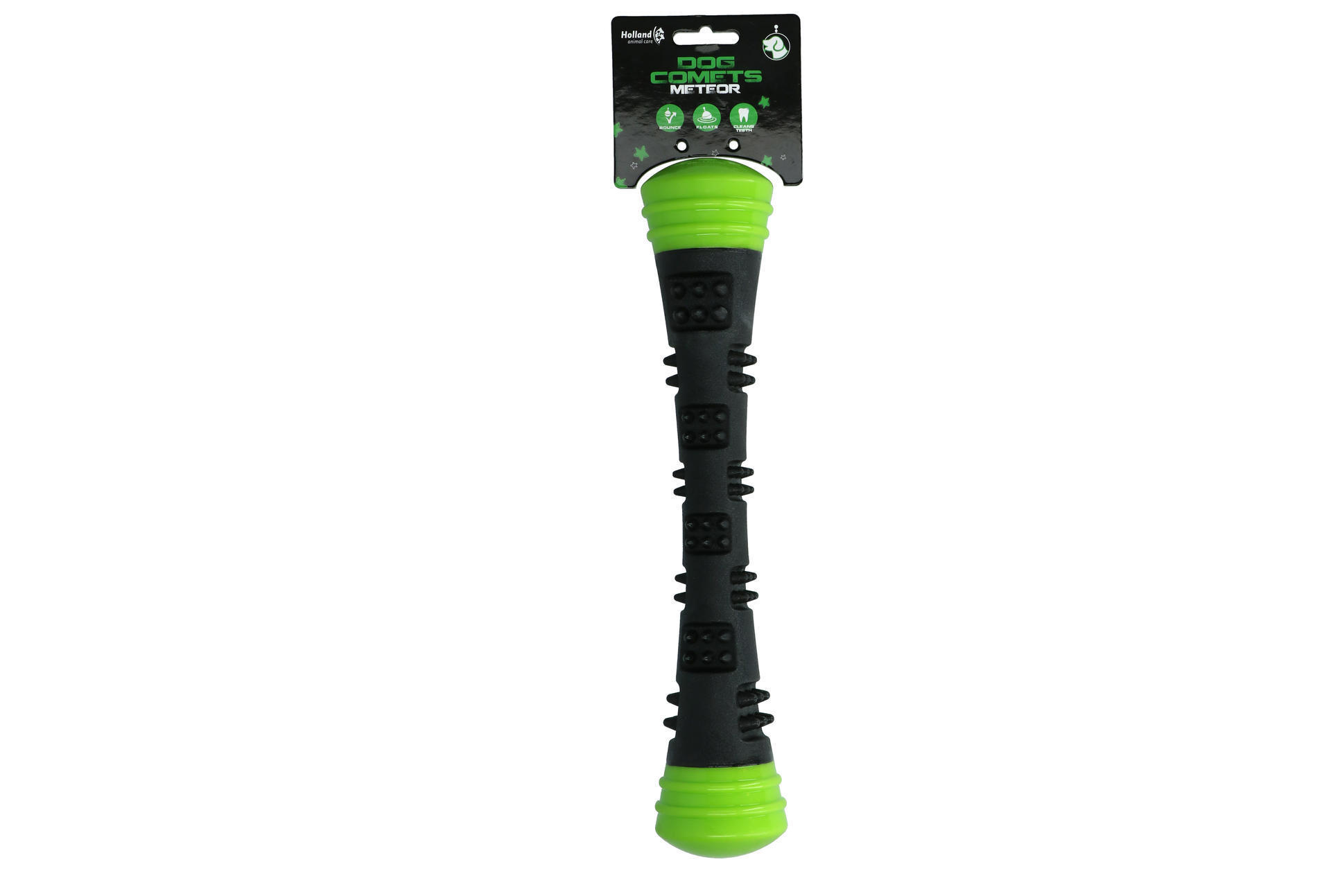 Meteor durable rubber toy drumstick green L dog toy