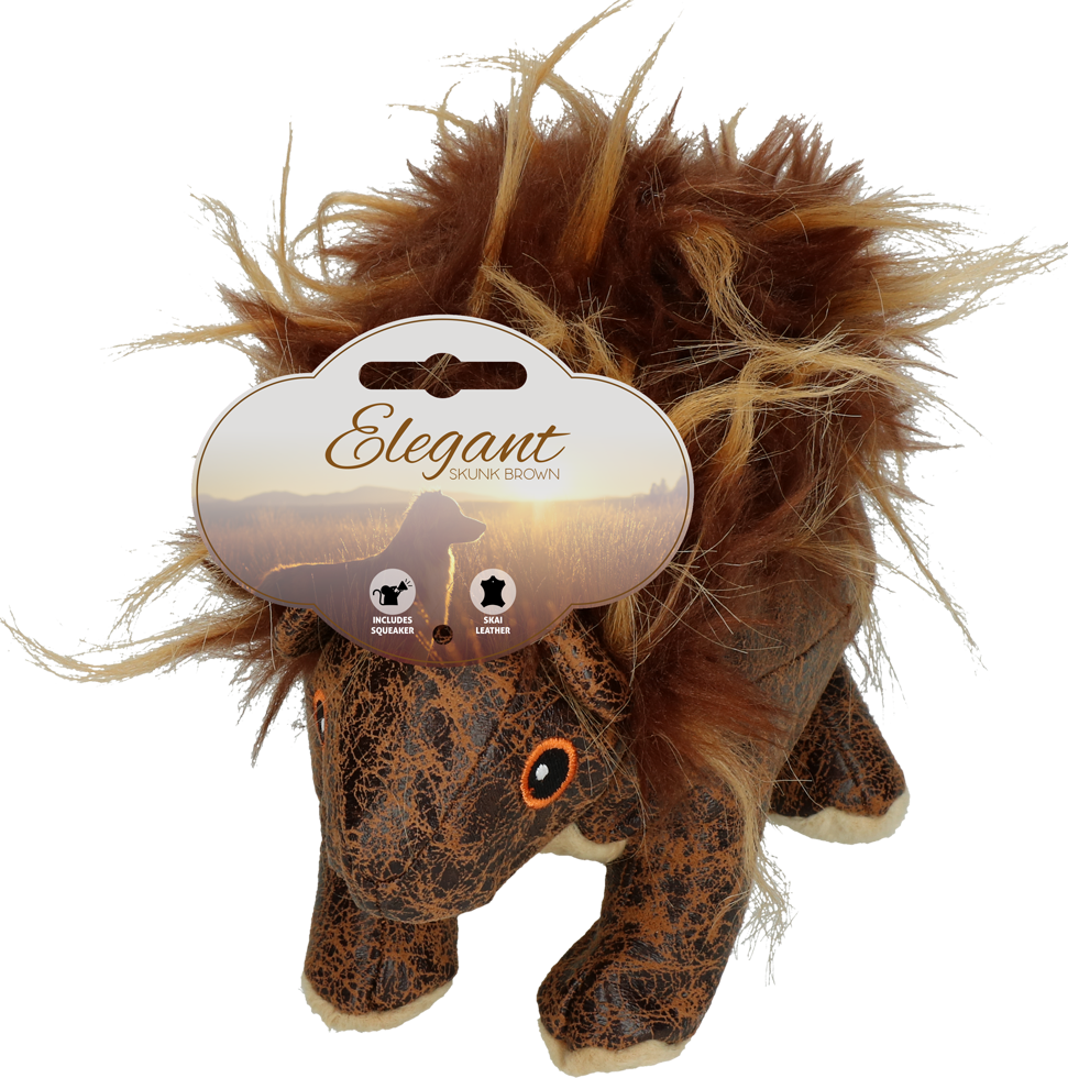 brown badger soft dog toy