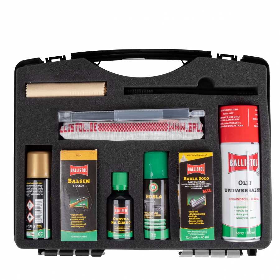 Gun cleaning kit in box