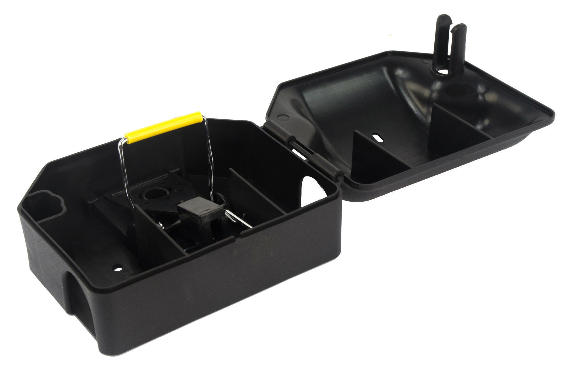 Mousetrap bait station with key for barn livestock pest control traps