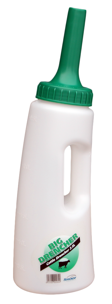 Bottle Easy Drencher 2,5 l cow / calf green , cattle calf rearing