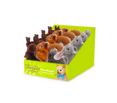 Woodland treasure box 24pcs plush dog toy