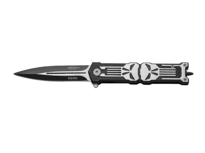 JKR589 Knife with skull pattern