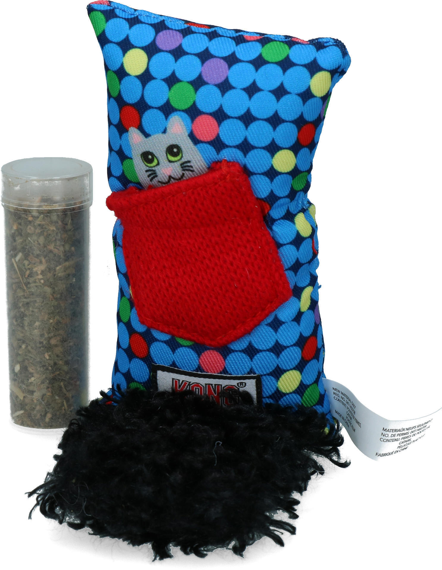 Kickeroo cat ball refillable pocket plush cat toy