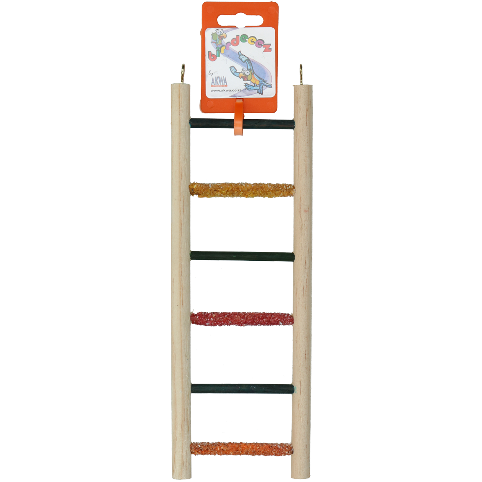 Budgie Ladder 6 step wooden parrot ladder