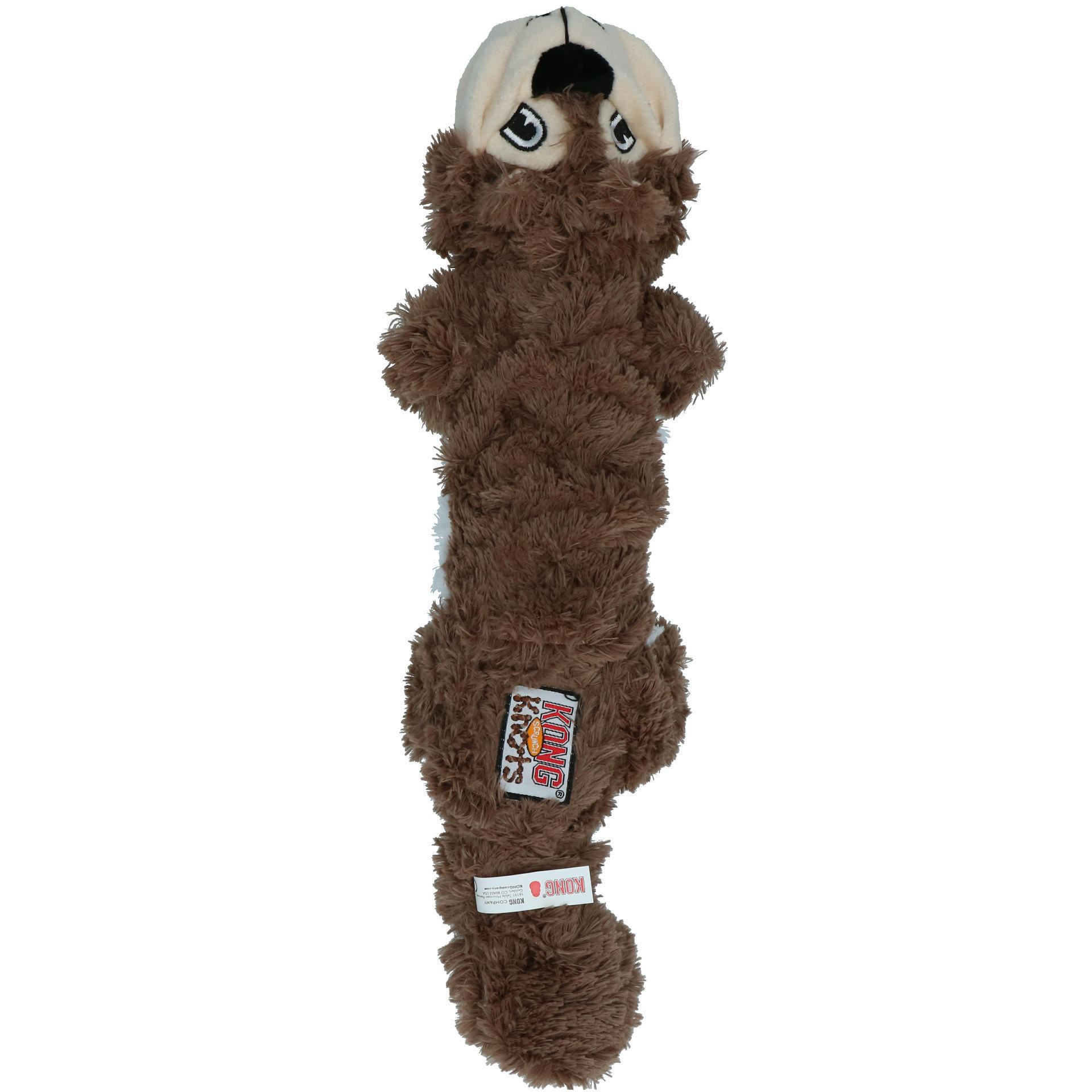 Scrunch squirrel beeper toy with rope M L dog toy