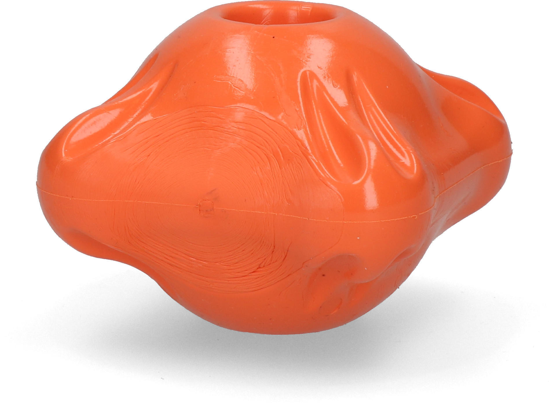 Flex-n-Chew square chew toy orange dog toy with orange reward wall