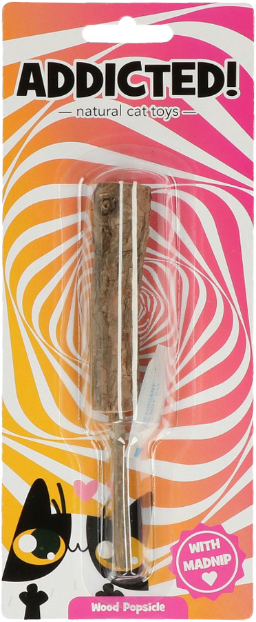 Addict Wood Popsicle with cat's root cat toy