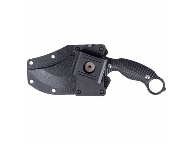 F181-B1 black and silver fixed blade