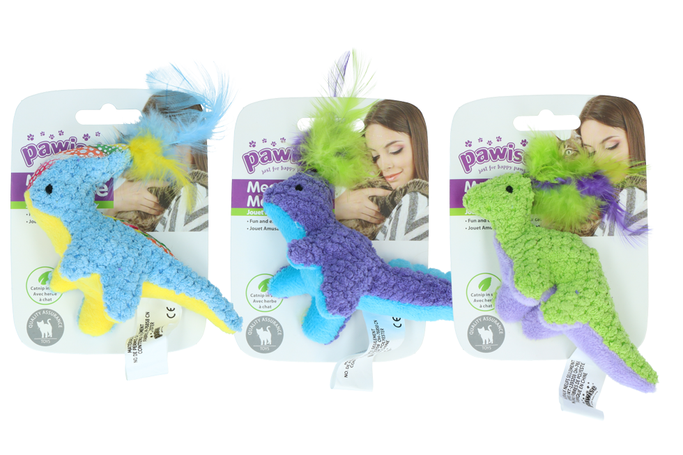Meow meow meow life dinosaur feathered cat toy